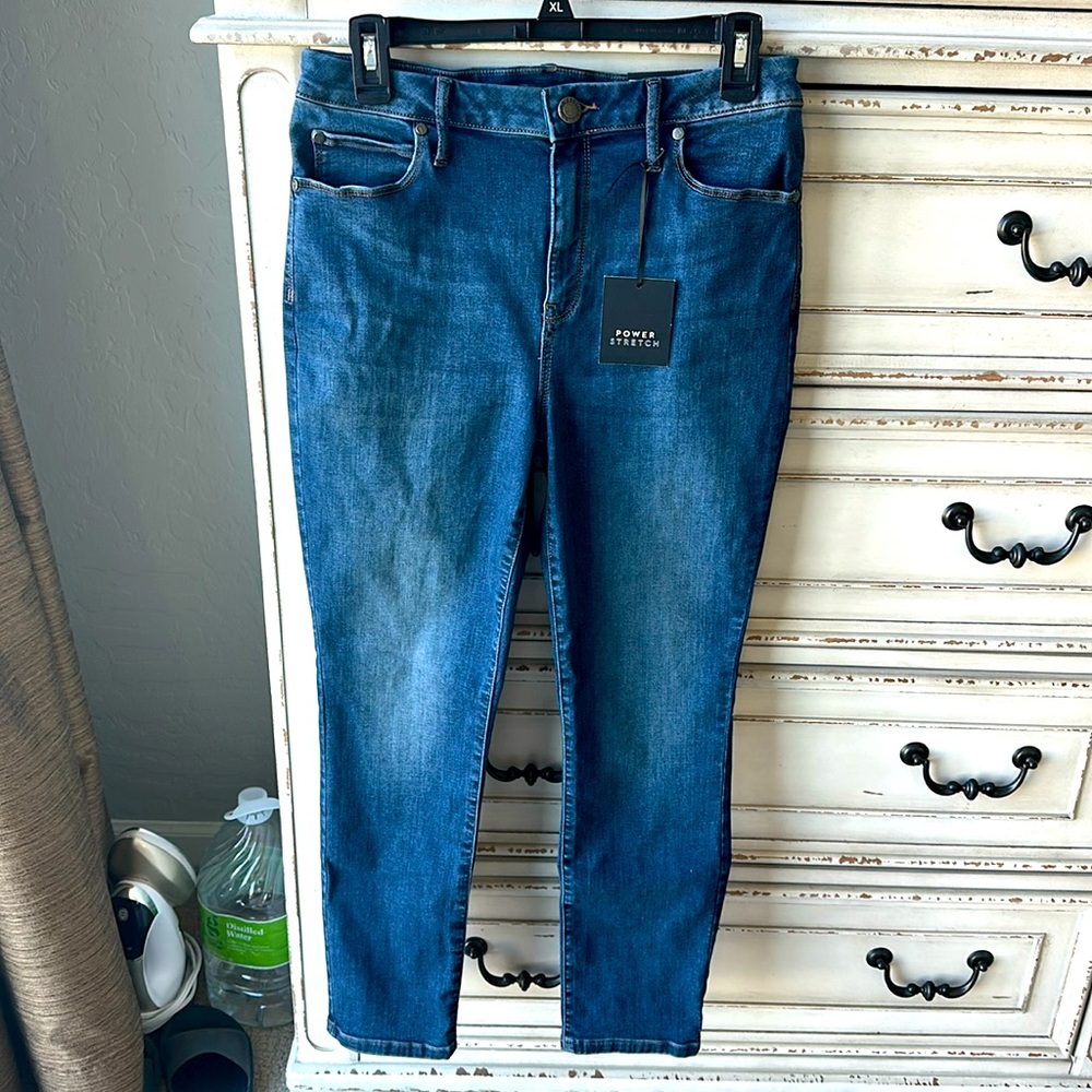 Simply Vera NWT WOMENS high rise, skinny ankle power stretch jeans blue. Size 10